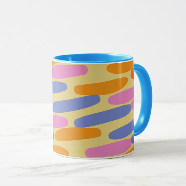 Caneca Design abstrato colorido (Frente Esquerda)
