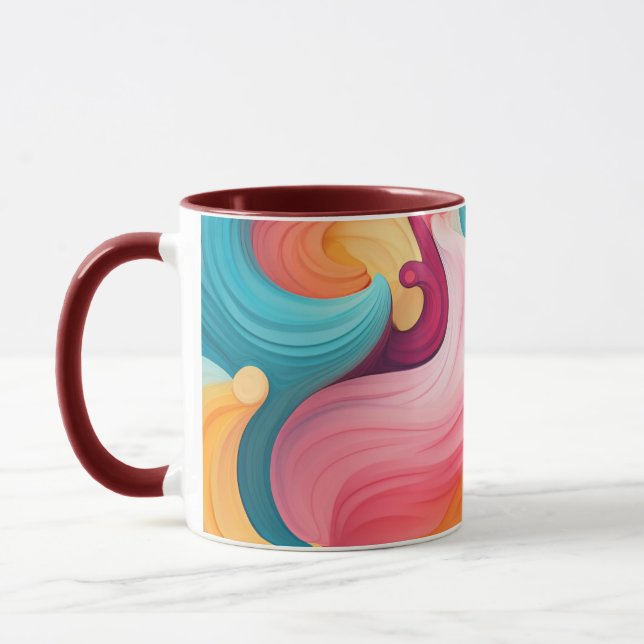 Caneca Design abstrato colorido - Mug de café (Esquerda)