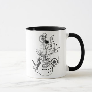 Caneca design abstrato da guitarra