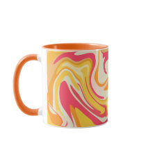 Design Abstrato Giratório em Tons Quentes