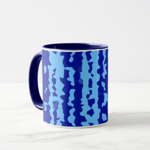 Caneca Design Abstrato Irregular Azul Ciano