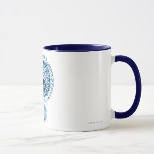 Caneca Design azul do círculo de Supergirl