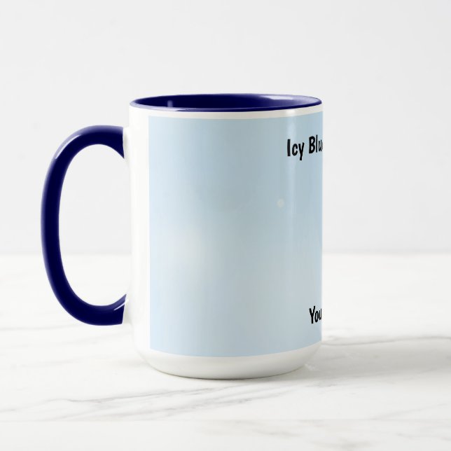 Caneca Design Azul Gelo Brilhante (Esquerda)