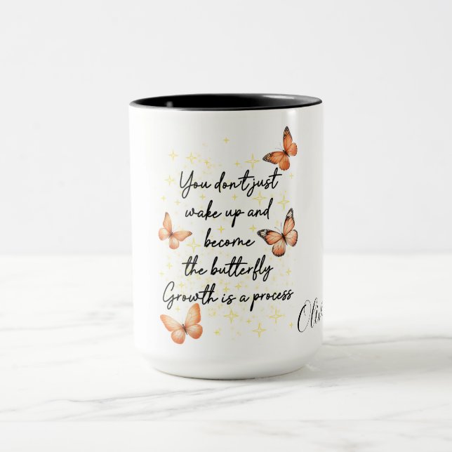 Caneca Design Borboleta Laranja (Centro)