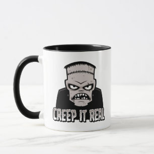 Caneca Design Clássico de Terror Creep It Real Frankenste