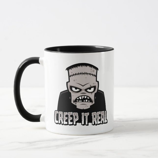 Caneca Design Clássico de Terror Creep It Real Frankenste (Esquerda)