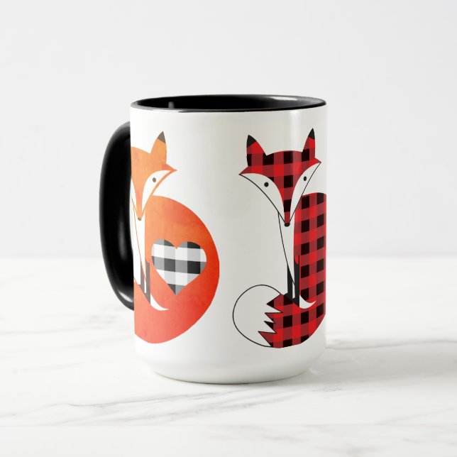 Caneca Design Colorida Country Fox (Frente Esquerda)