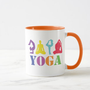 Caneca Design colorido bonito da ioga