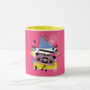 Caneca Design da caixa de diálogo com estilo retro