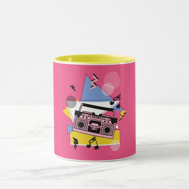 Caneca Design da caixa de diálogo com estilo retro (Centro)