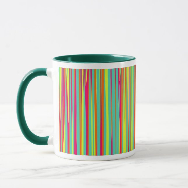 Caneca Design de abstrato stripteado (Esquerda)