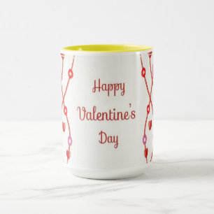 Caneca Design de Aquarela do Dia dos Namorados-23223