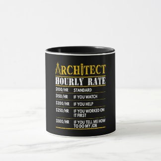 Caneca Design de Arquitetura Engraçado de Tarifa Horária