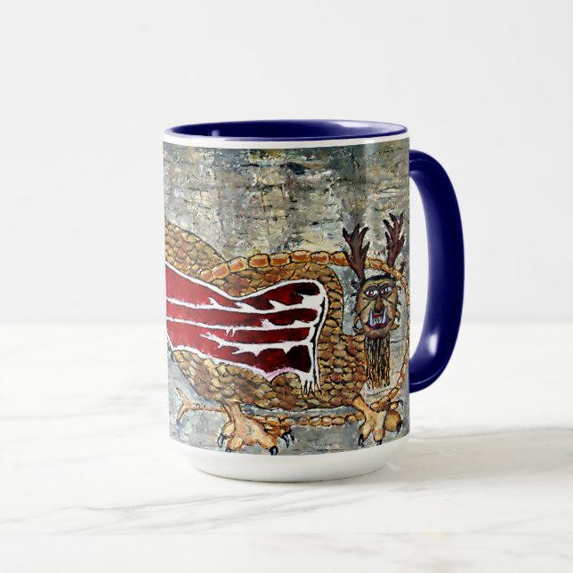 Caneca Design de Arte de Americanos nativos Tribais (Frente Esquerda)