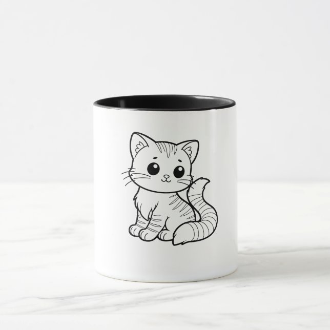 CANECA DESIGN DE ARTE DE GATO (Centro)