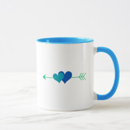 Caneca Design de Arte Moderna Corações