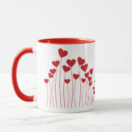 Caneca Design de Arte Moderna Corações