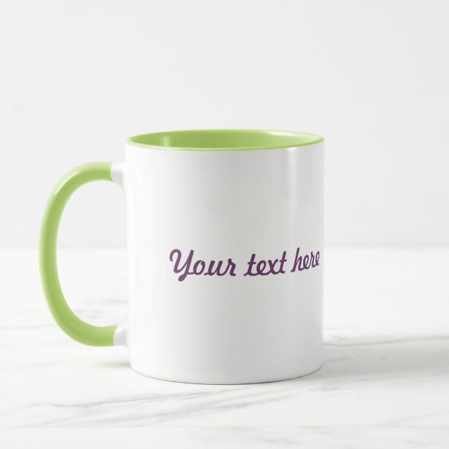 Caneca Design de Arte Pop Personalizado de Cabra Roxa Ama (Esquerda)