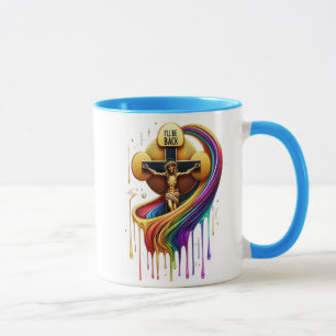Caneca Design de Artística Contemporânea da Figura Crucif