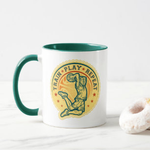 Caneca Design de basquetebol Slam Dunk Vintage