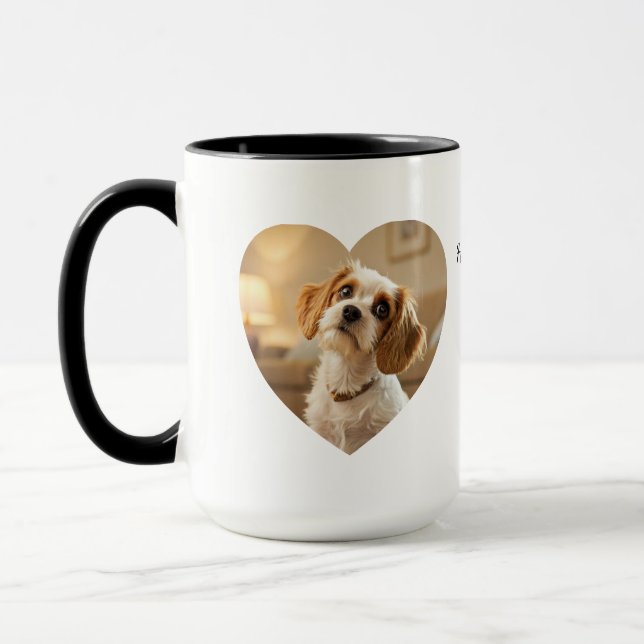 Caneca Design de Cachorro em Forma de Coração – “Felicida (Esquerda)
