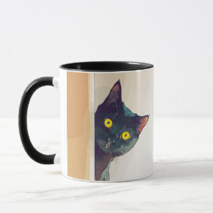 Caneca Design de Café de Peeking Bonito