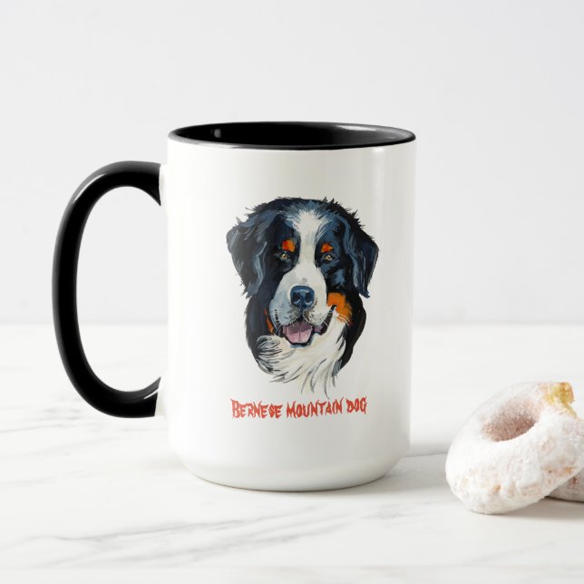 Caneca Design de chien de montagne bernois  (Com Donut)