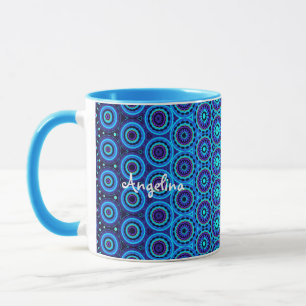 Caneca Design de Círculo Azul