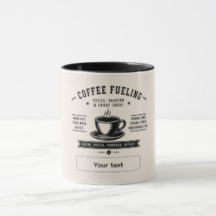 Caneca Design de Citação de Café Personalizado – Nome Per