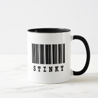 Caneca design de código de barras fedorento