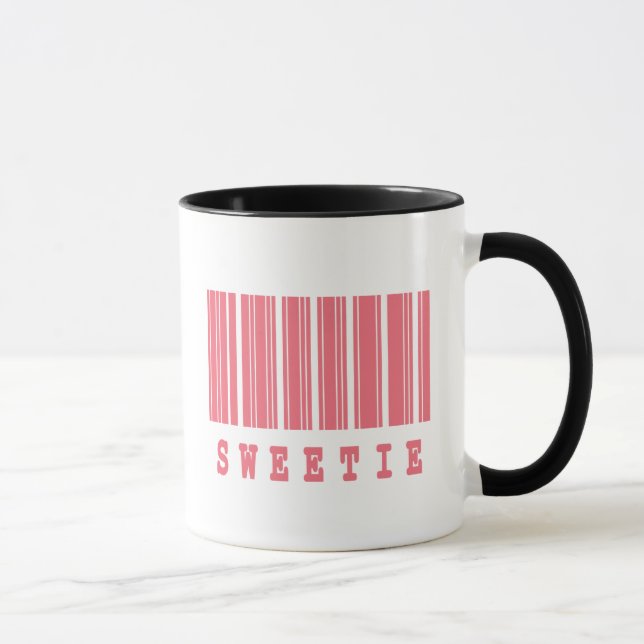 Caneca design de código de barras fofo (Direita)
