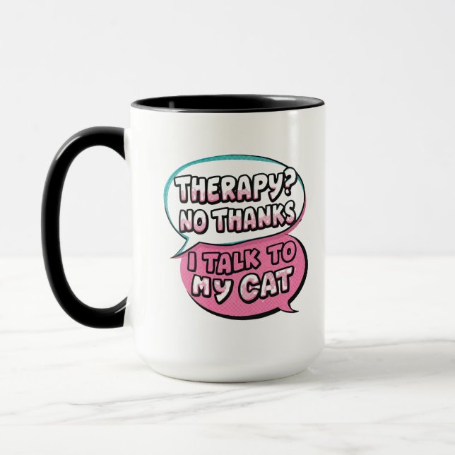 Caneca Design de Comicoterapia? Não, Obrigado, Falo com o (Esquerda)