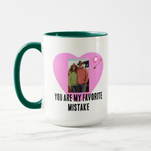 Caneca Design de Coração de Amor de Fotografia Personaliz