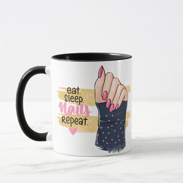 Caneca DESIGN de COTAÇÃO UNHAS (Esquerda)