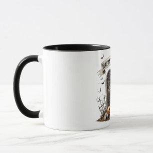Caneca Design de Esqueleto Dançante de Halloween