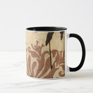 Caneca Design de Estêncil Floral com Folhas de Tawny