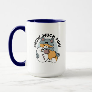 Caneca Design de Feriado de Inverno de Gato Muito Diverti