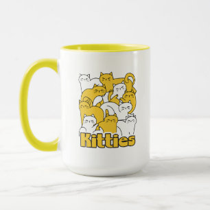 Caneca Design de Gatinho Chubby - Adorável Arte Gato