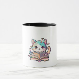 Caneca design de gato fofo