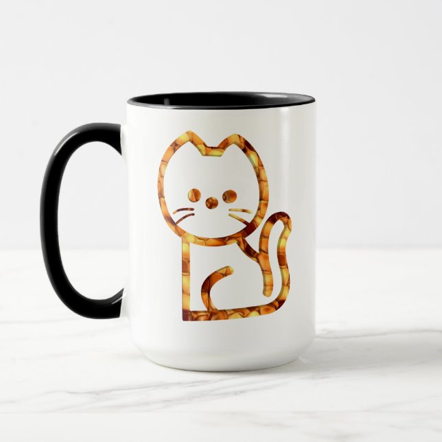 Caneca Design de gato fofo  (Esquerda)