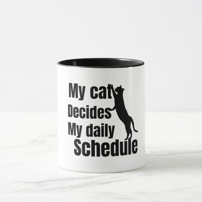 Caneca Design de gato fofo em pé (Centro)