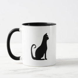 Caneca Design de Gato Negro
