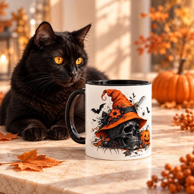 Caneca Design de Halloween Gótico (Criador carregado)