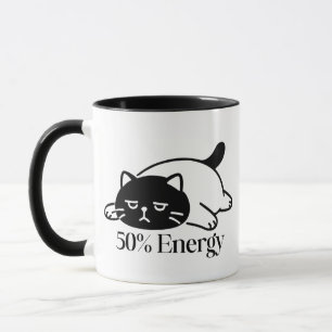 Caneca Design de humor de baixa energia da bateria 50%