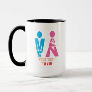 Caneca Design de Ícone de Tipografia para Homens e Mulher
