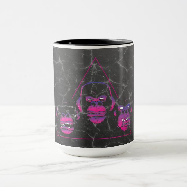 Caneca Design de jogos de vídeo dos Três Macacos (Centro)