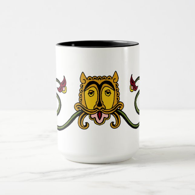 Caneca Design de Leão Medieval (Centro)