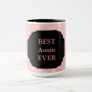 Caneca Design de Luxo Rosa "Melhor Tia Nunca"
