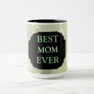 Caneca Design de Luxury Green Sparly "Melhor Mãe Nunca"
