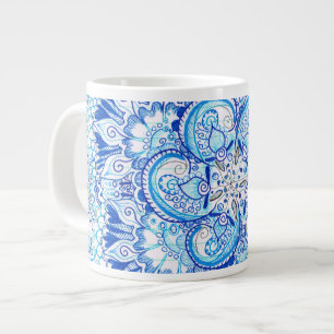 caneca design de mandala azul